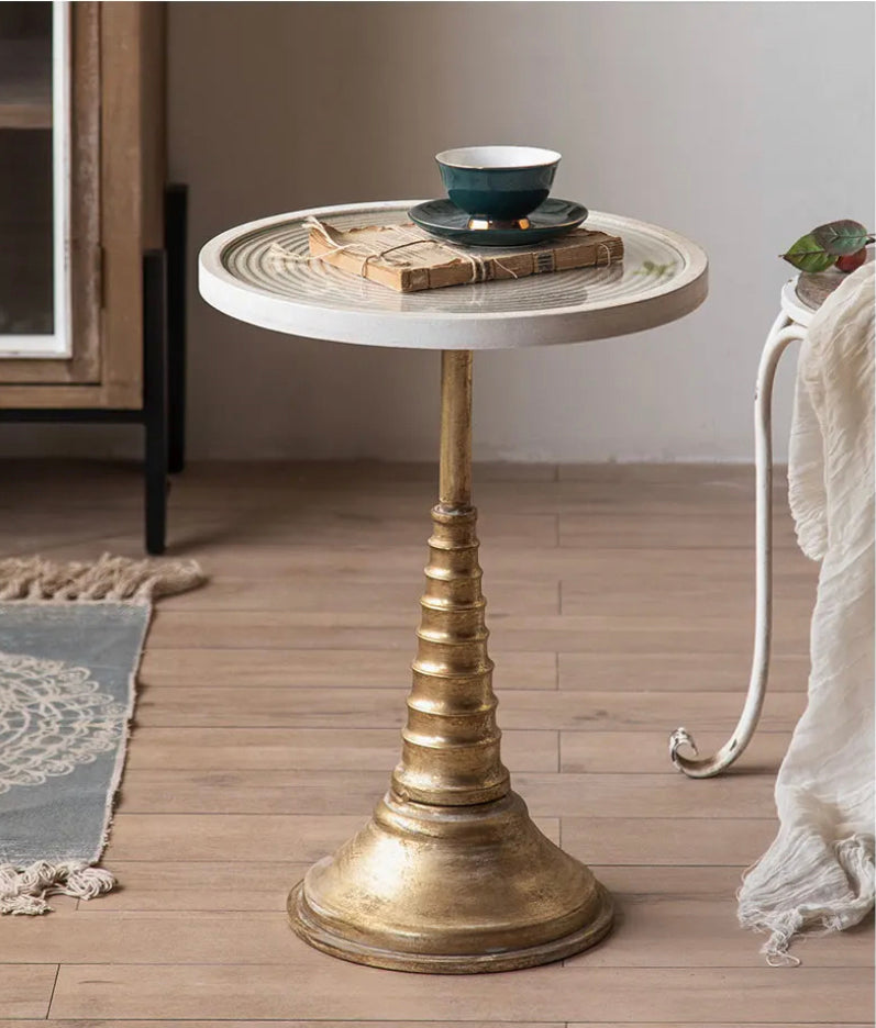Nordic Modern Glass Nesting Tea Table - Adjustable Metal Accent Table