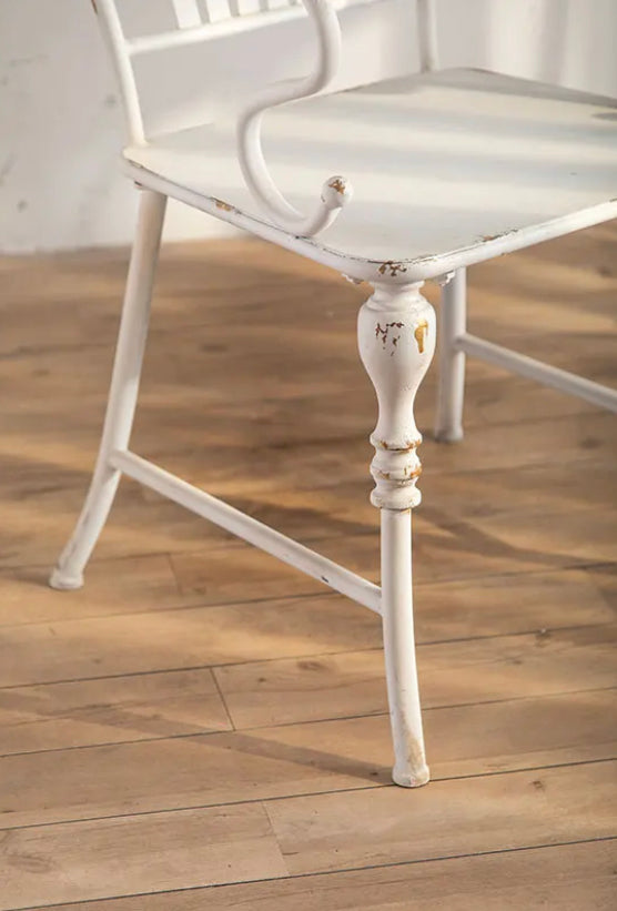 French Modern Nordic Dining Chair, Minimalist Iron Leisure Chair for Indoor and Outdoor