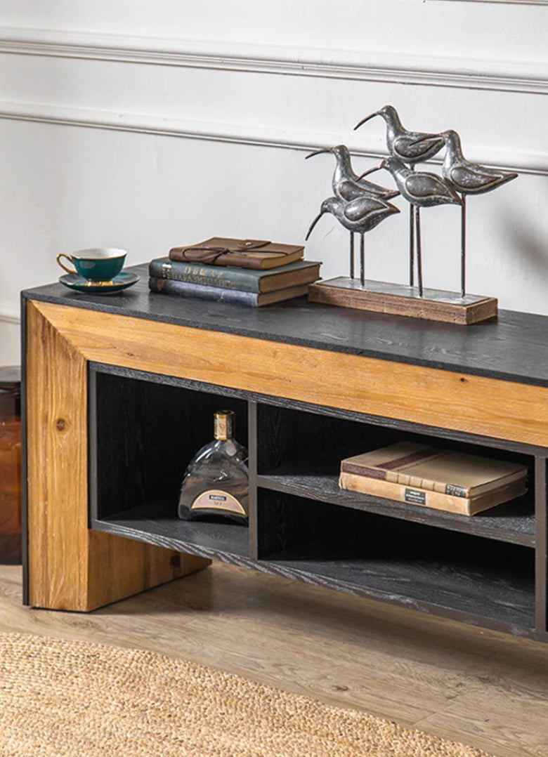 Solid Wood Farmhouse Console Table - Adjustable Rustic Luxury Accent Table