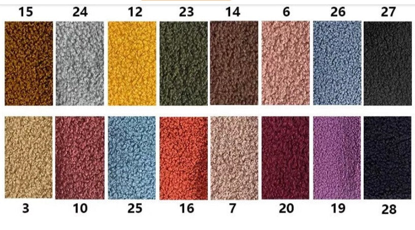 Nordic Orange Wool Accent Chair, Modern Adjustable Armchair for Living Room