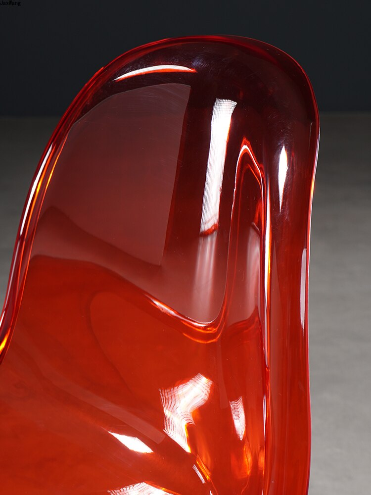 Panton Acrylic Dining Chair - Iron Frame, Adjustable Backrest