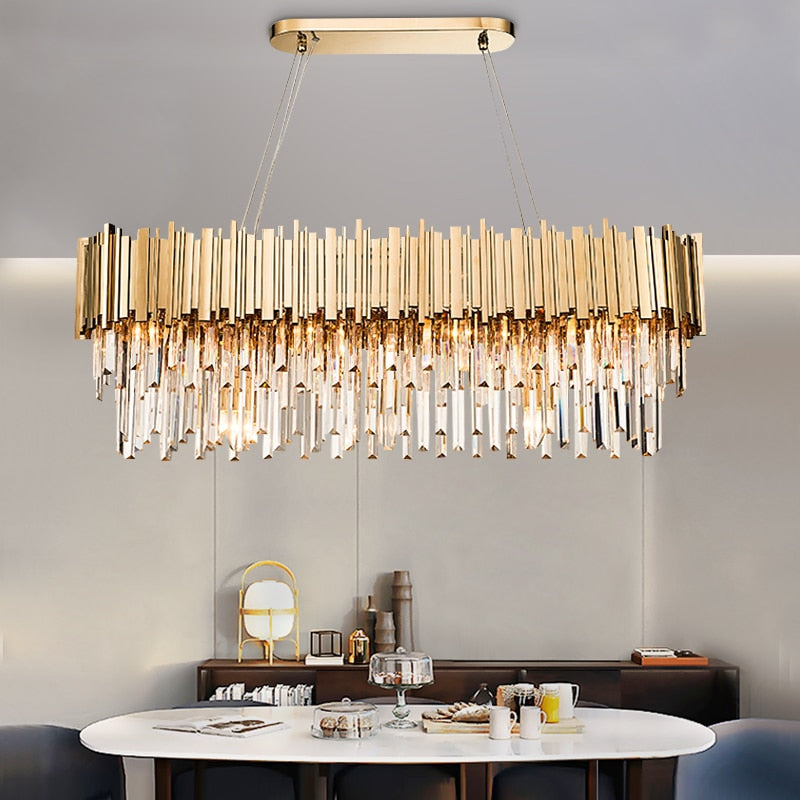 Chandelier Dining Living Room Gold Metal Pendant Hanging Lights Chandeliers