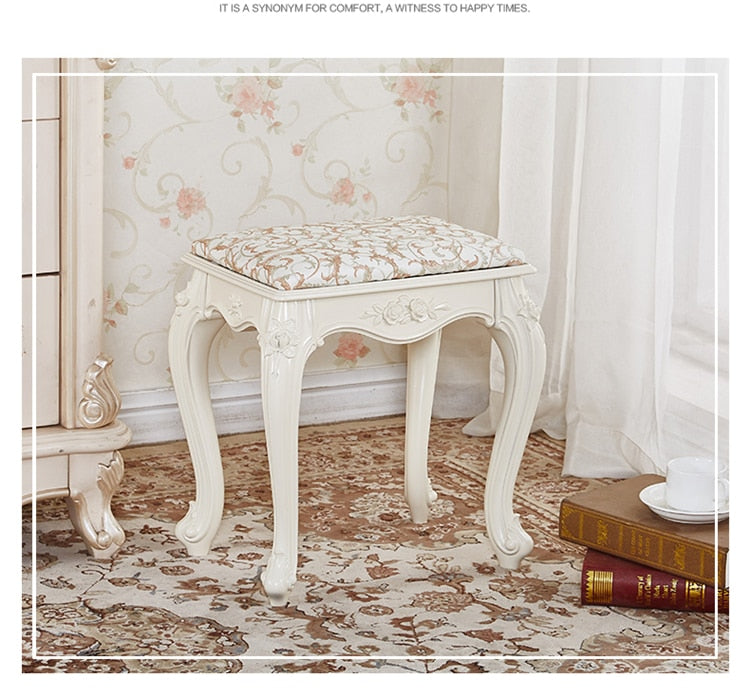 Stools European Style Living Room Hocker Small Square Soft Ottomans Stools Chairs