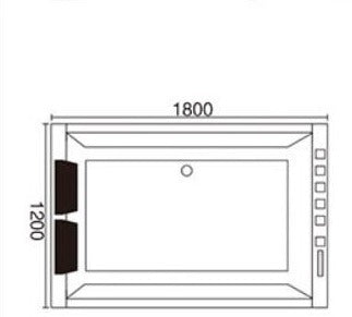 Bathtub Bathroom Whirlpool LED Colored Lights Indoor Spa Surf Massage Badewanne