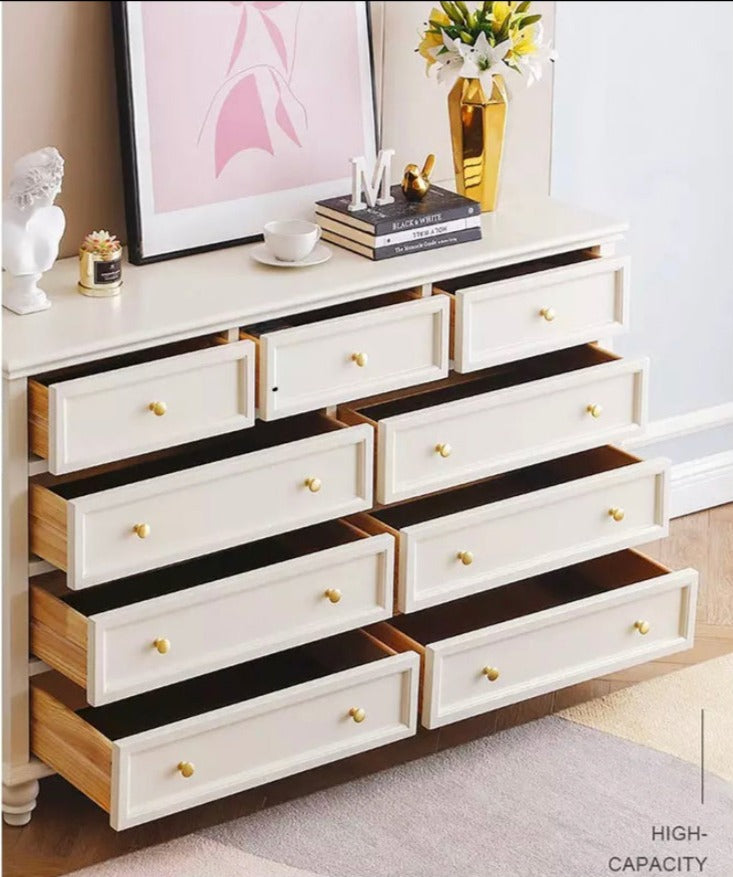 Vintage Cabinets French White Dresser High Quality Solid Wood Schränke Storage Cabinets