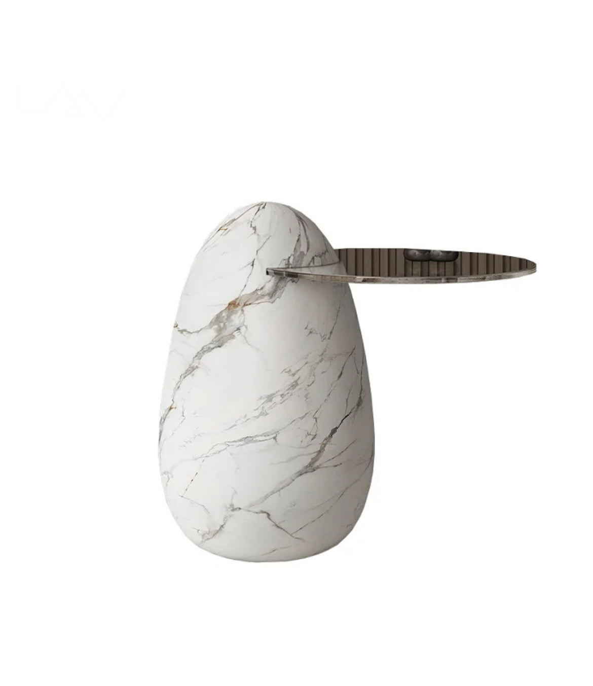 Side Table Luxury Creative Design Marble Egg Shape Living Room Furniture Corner Tables
