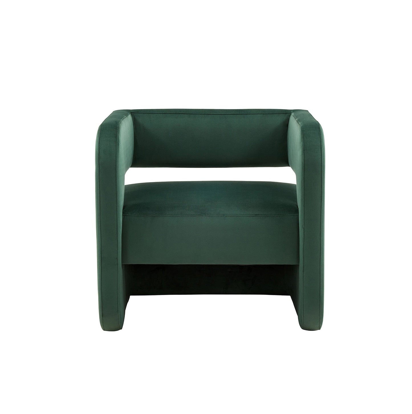 Nordic Green Linen Lounge Armchair, Modern Luxury Barrel Chair