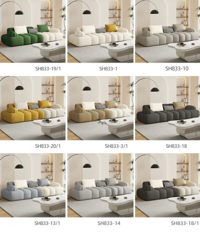 3-4 Seater Sofa Modern Design Green White Fabric Salon Sofas Living Room Furniture