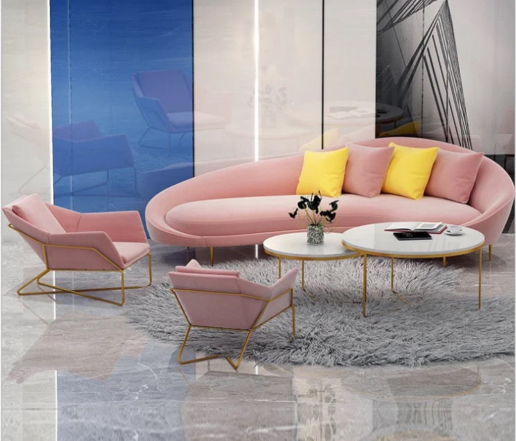 Luxury Velvet 3-Seater Sofa - Green, Blue, Pink, Modern, Nordic