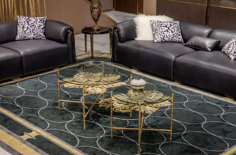 Coffee Table Leaf Metal Luxury Cavalli Brass End Luxury Center Table