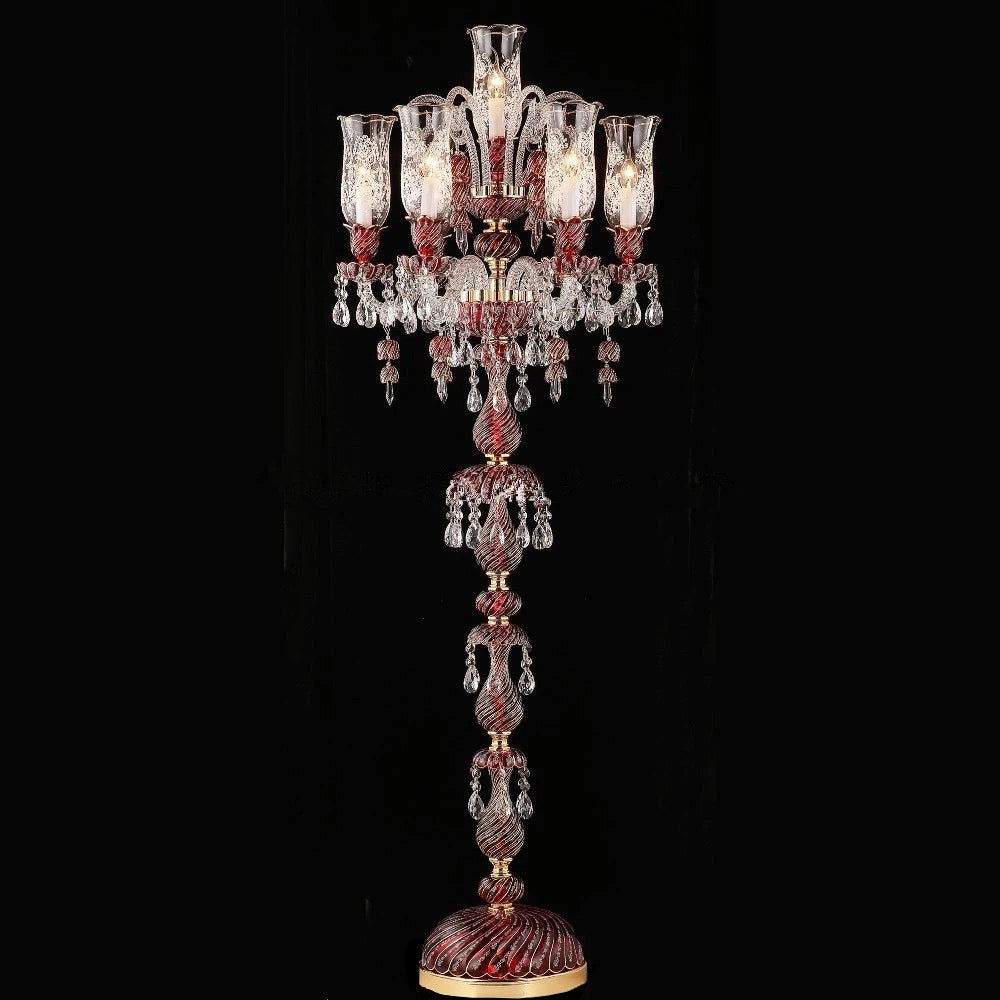 Glass Bedside Bedroom Study Designer Floor Lamp Luxury Crystal Table Lamps