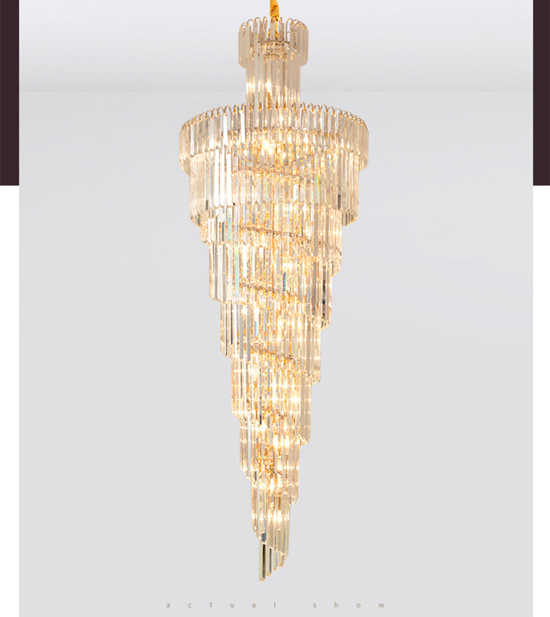 Chandelier Modern Loft Crystal Lamp Living Room Large Long Crystal Lights Chandeliers