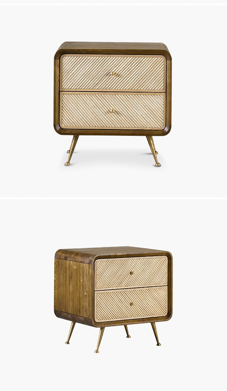 Bedside Cabinet Bedroom Bedside Nachttisch Solid Wood Retro Luxury Bedrooms Nightstands