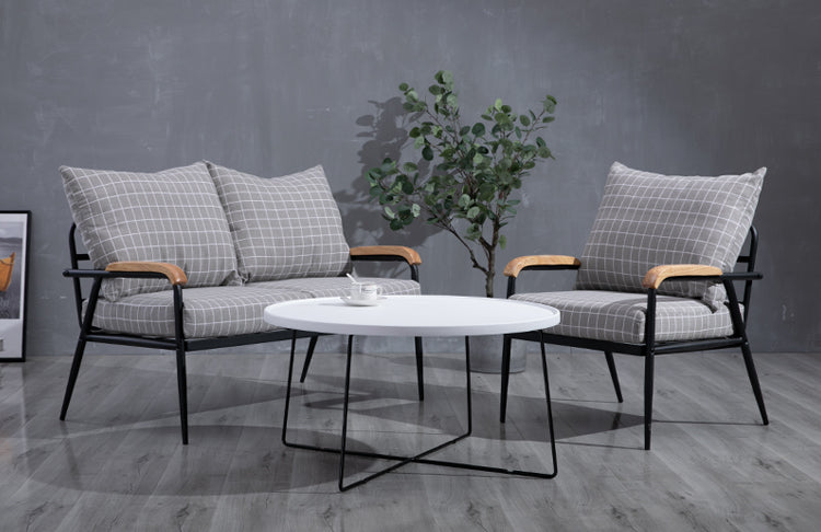 Club Chair Nordic Fabric Iron Furniture Club Chairs