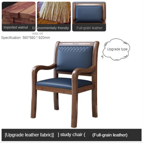 Armchair Solid Wood Walnut Leisure Sessel Office Chairs