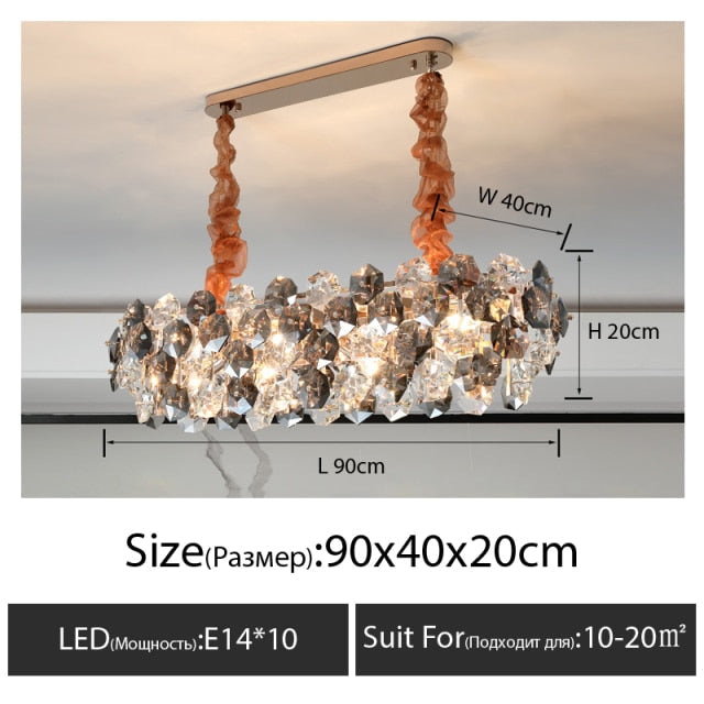 Chandeliers Light Post-Modern Crystal Dining Room Lamp