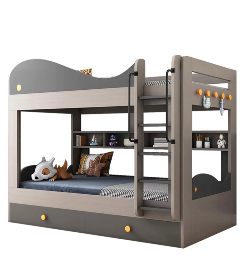 Kids Beds Modern Children's Bunk Bed Luxury Furniture With Drawer Storage Single Kinder Bunk Bett