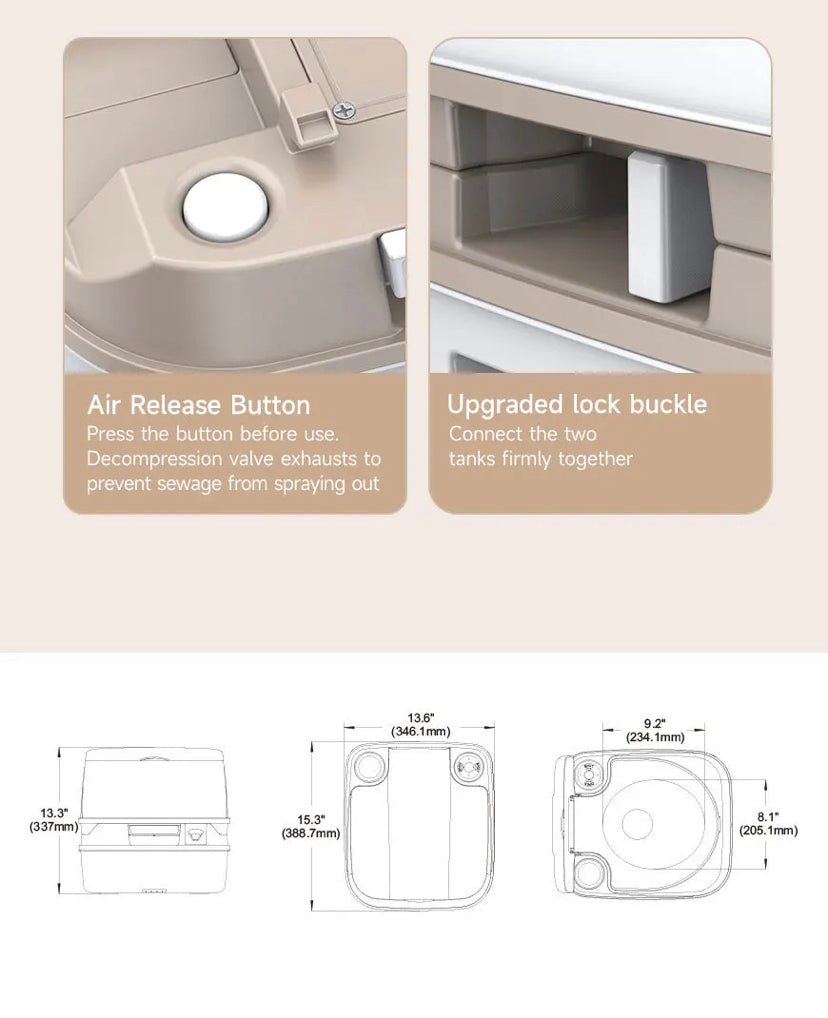 Mobile Portable Toilet Outdoor Camping WC With Fresh Water Tank and Sewage Tank European Japanese Portable Toilets