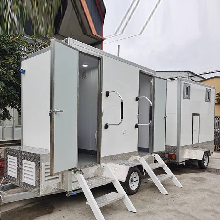 Outdoor Mobile Toilets With Shower Portable Container House Toilet Trailer European American Japanese Style WC