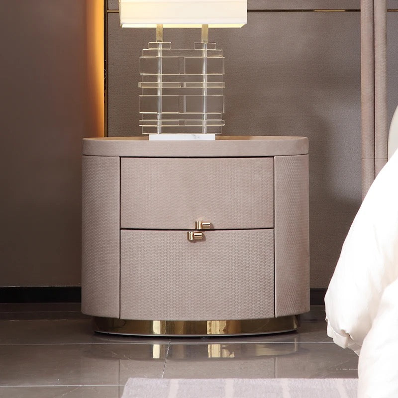 Italian Design Luxury Bedside Table Modern Custom Nightstand Handmade Solid Wooden Cabinets