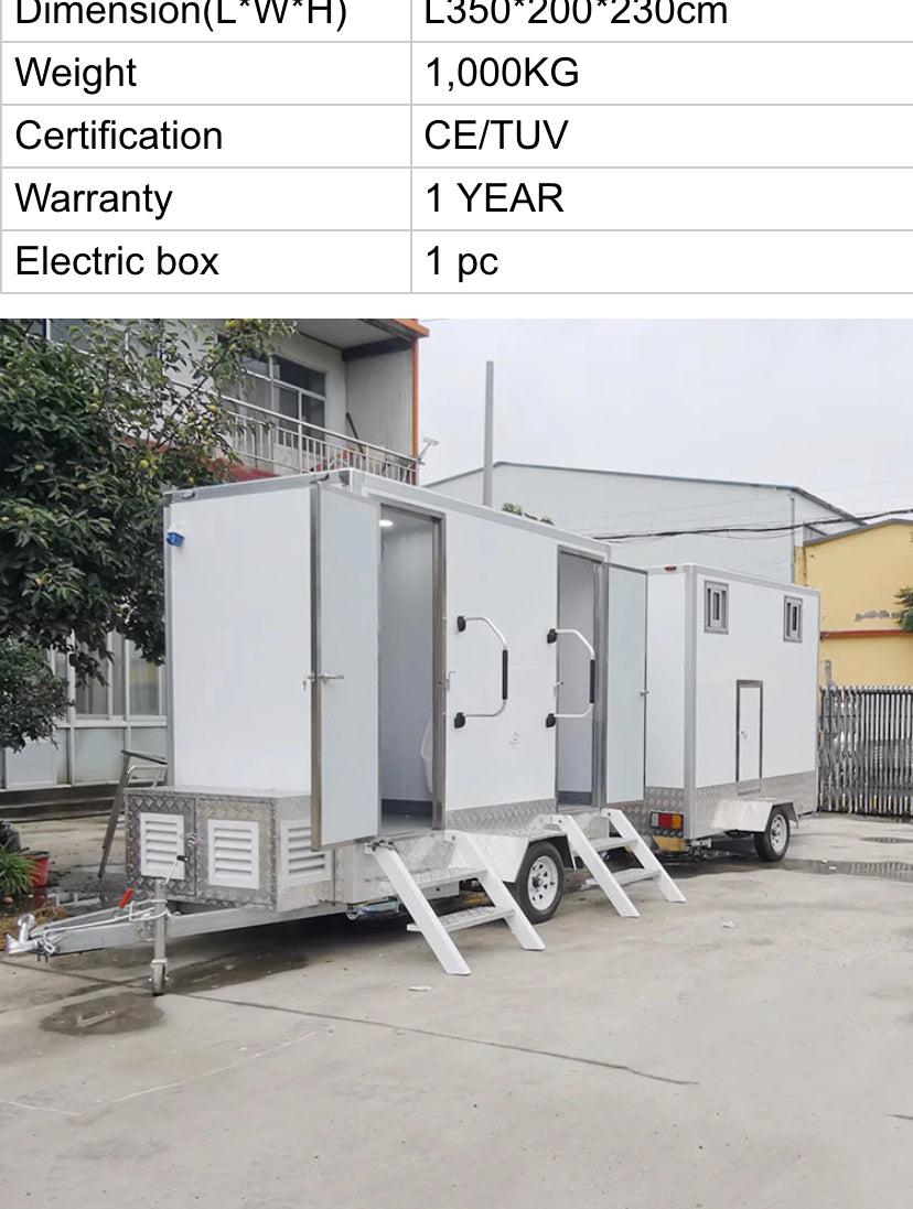 Outdoor Mobile Toilets With Shower Portable Container House Toilet Trailer European American Japanese Style WC