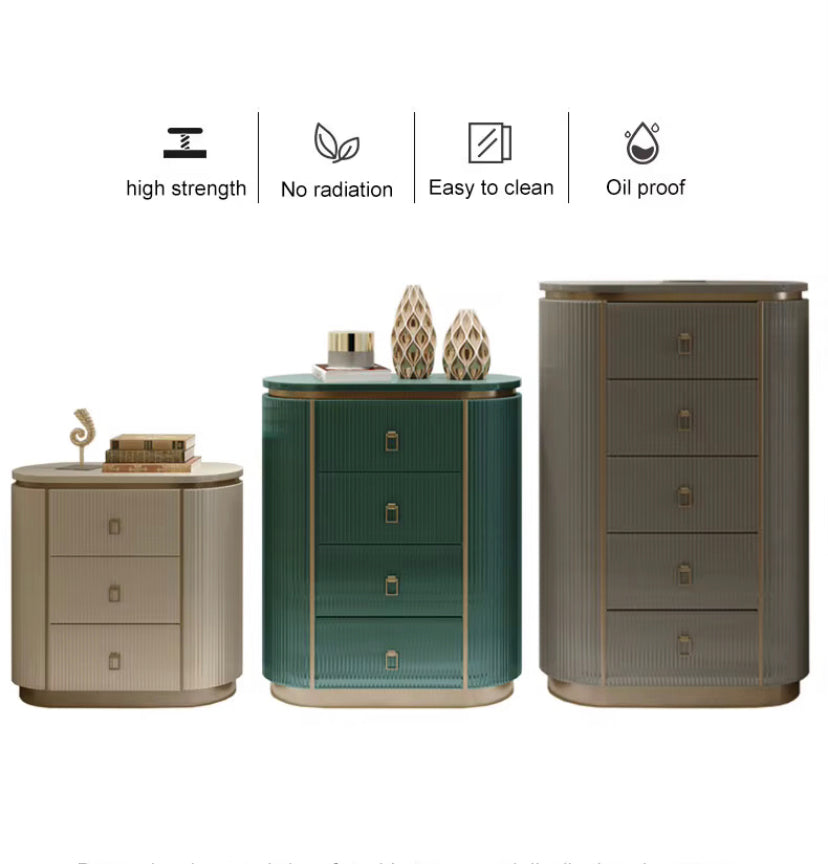 Solid Wood Chest of Drawers Italian Modern Custom Luxury Design Chest Bedroom Furniture Cabinet Set