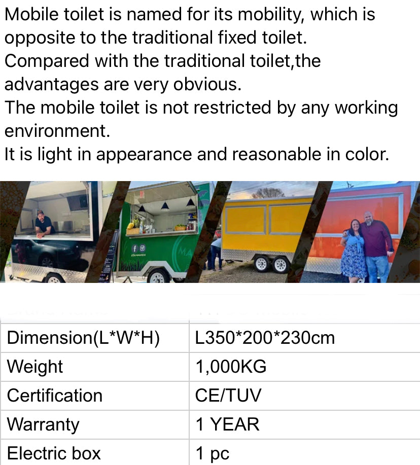 Outdoor Mobile Toilets With Shower Portable Container House Toilet Trailer European American Japanese Style WC