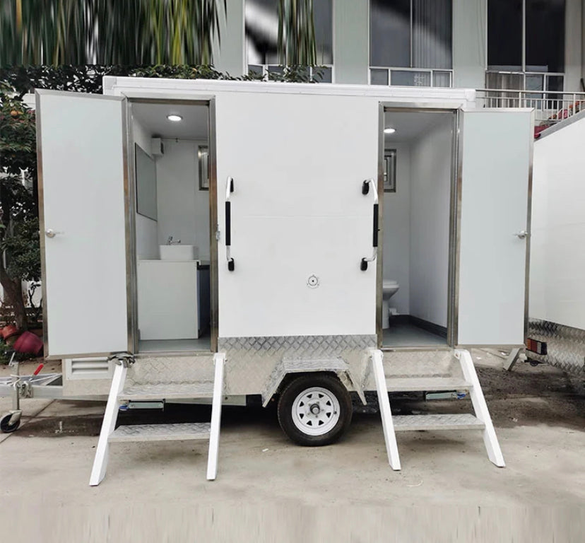 Outdoor Mobile Toilets With Shower Portable Container House Toilet Trailer European American Japanese Style WC