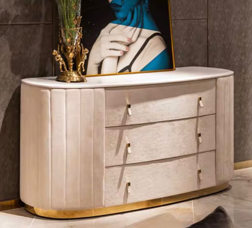 Modern Dresser Italian Bedroom Furniture 3 - 9  Drawer Solid Wooden Marble Luxury Design Cabinet