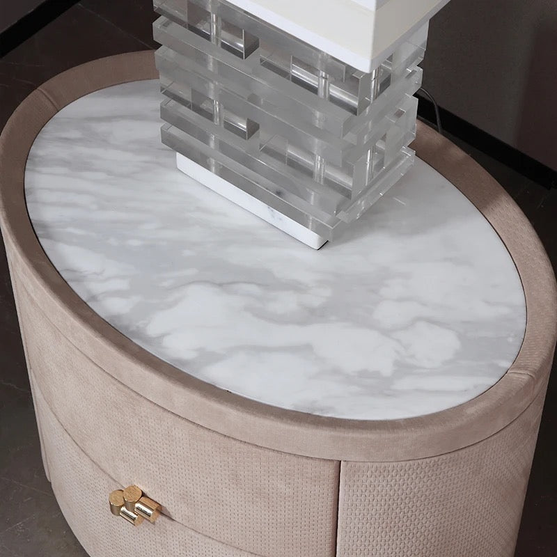 Italian Design Luxury Bedside Table Modern Custom Nightstand Handmade Solid Wooden Cabinets