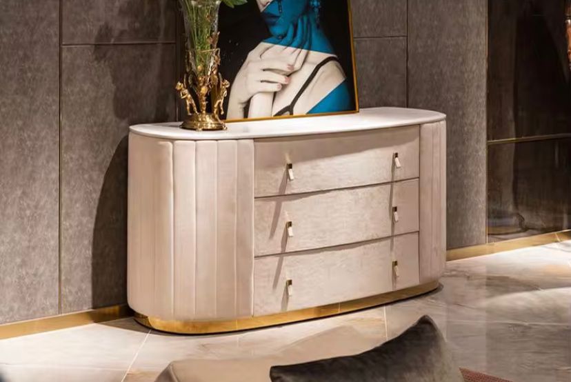 Modern Dresser Italian Bedroom Furniture 3 - 9  Drawer Solid Wooden Marble Luxury Design Cabinet