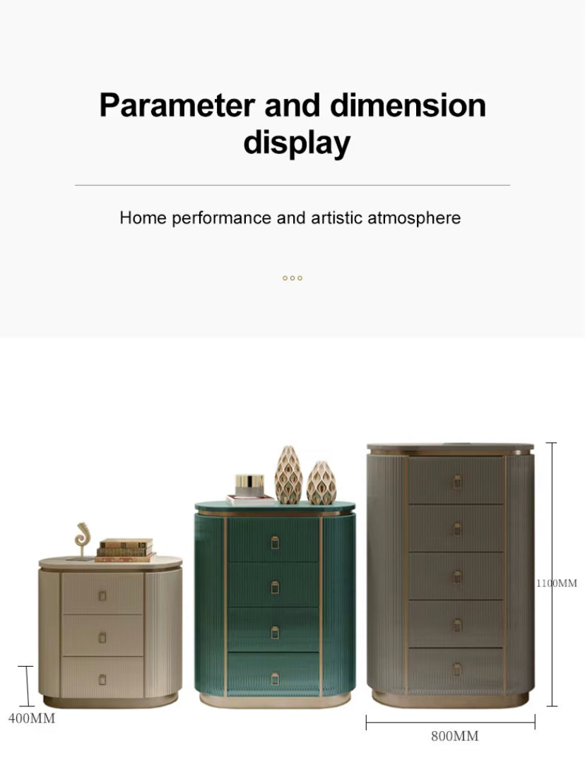 Solid Wood Chest of Drawers Italian Modern Custom Luxury Design Chest Bedroom Furniture Cabinet Set