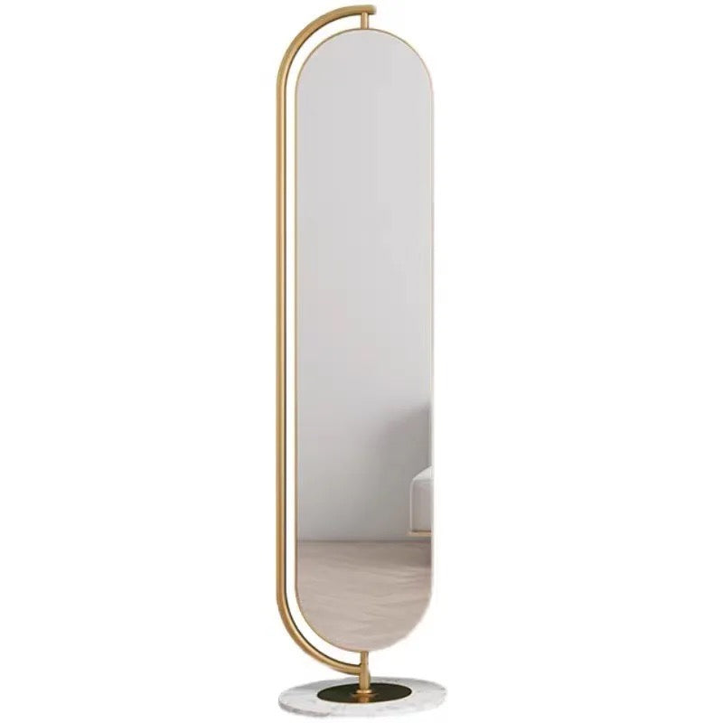 Home Furniture Full-length With Racks Large Dressing Mirror Full Body Bedroom Oval Wall Mirror