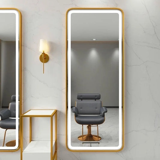 LED Mirror Glass Sheet Modern Design Decor Smart Touch Switch Full Body Long Shape Bathroom Wall Mirror