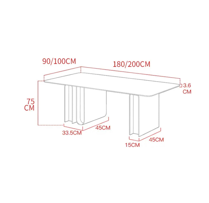 Luxury Dining Room Table and Chairs Living Room Natural Marble Dining Table Set