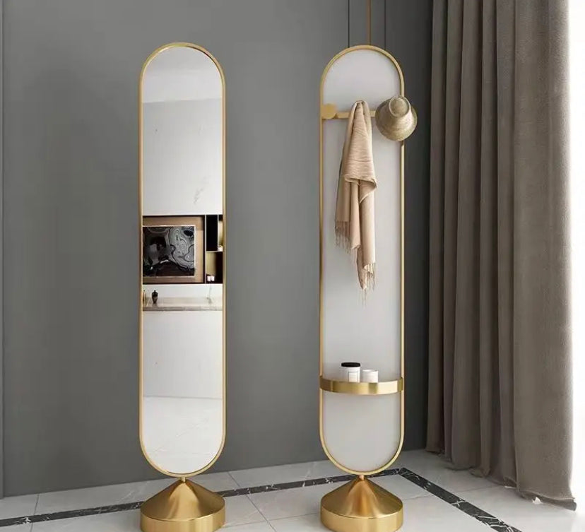 Modern Design Rotatable Mirror Customized Shaped Standing Full Length Body Bathroom Wall Mirror