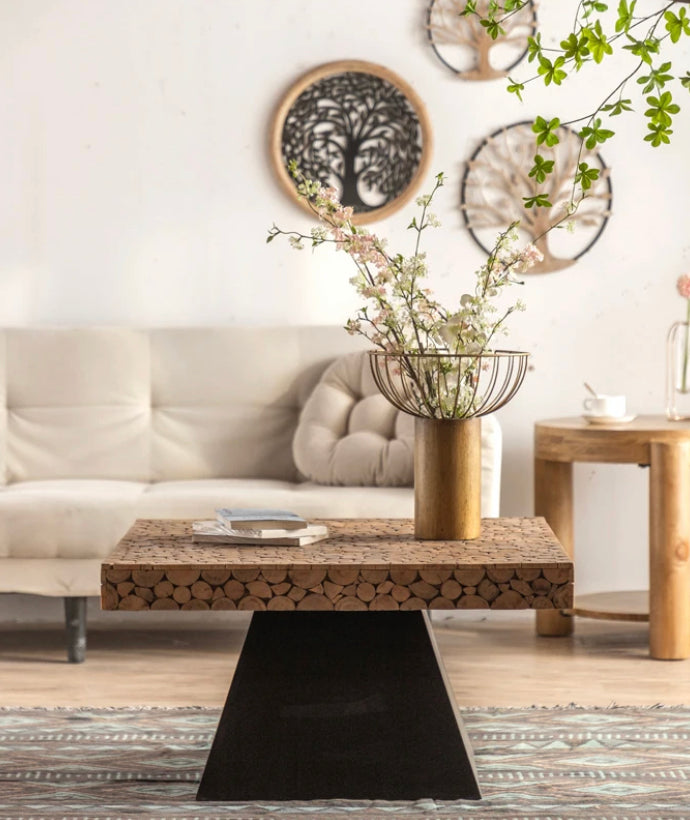 European Style Accent Table Metal Base Wood Top Luxury Living Room Coffee,Tea CenterTable