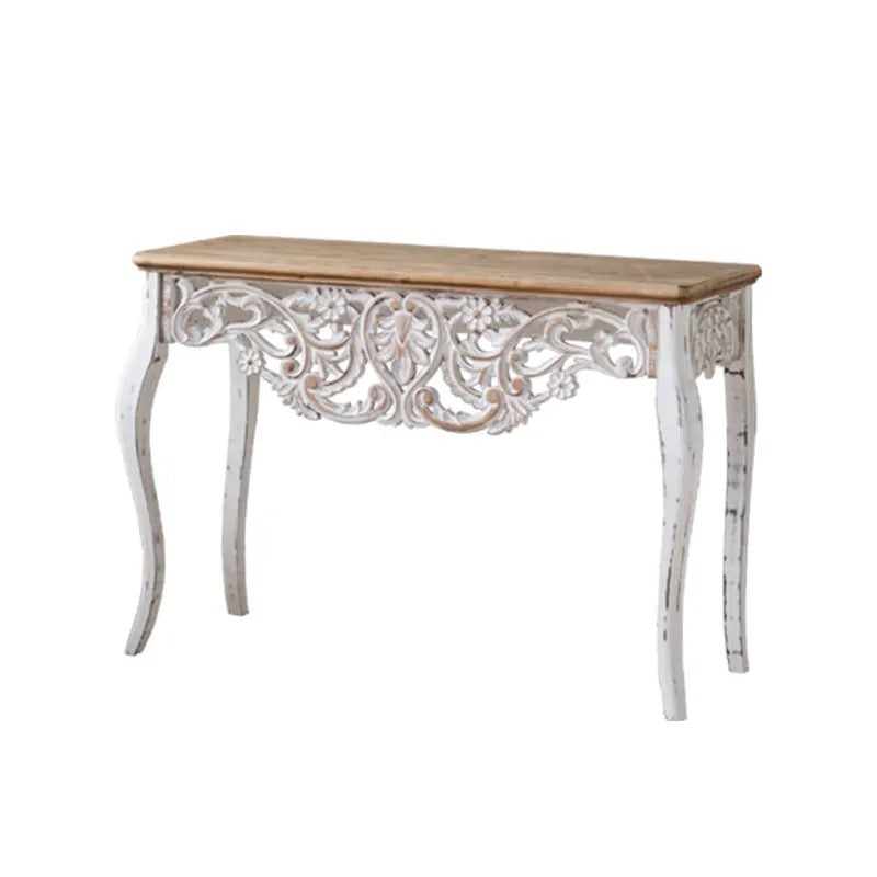 French Style Rectangular Shaped Accent Table Living Room Furniture Rustic Hallway Table