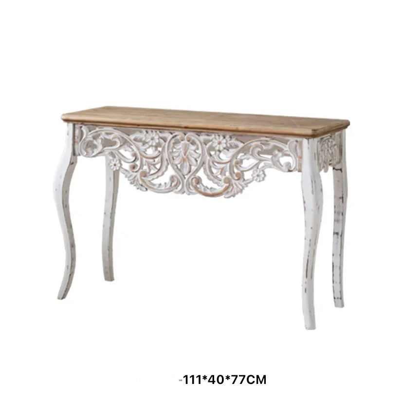 French Style Rectangular Shaped Accent Table Living Room Furniture Rustic Hallway Table