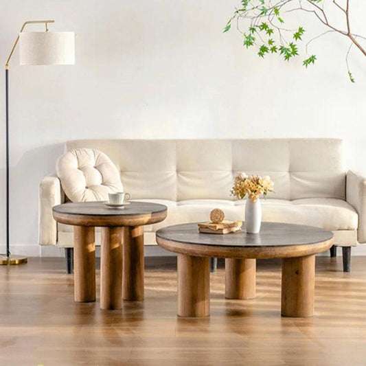 Retro Design Modern Furniture Living Room Solid Wood Accent Table Coffee Tea Tables