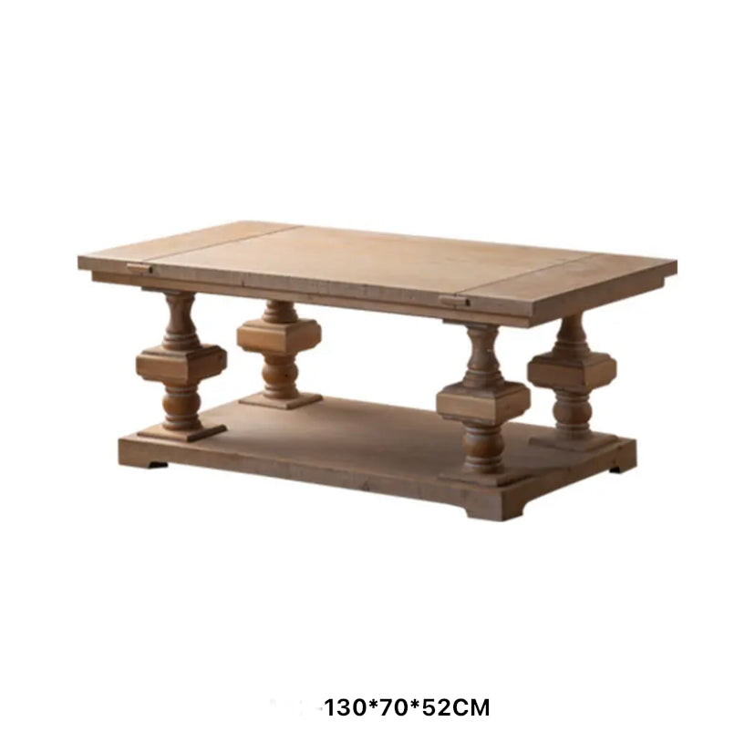 European Wood Coffee,Tea Table Rustic Style Living Room Home Accent Table