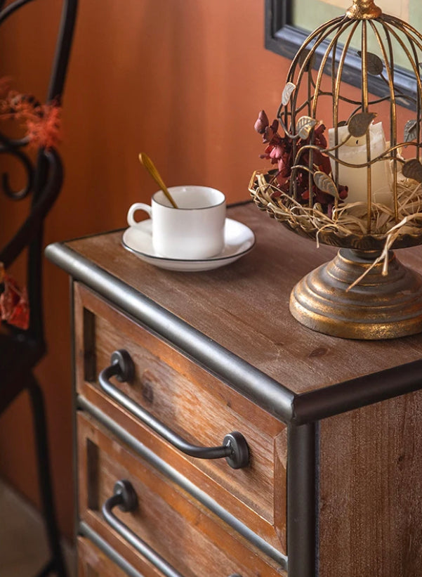 Rustic Furniture Accent Cabinet Bedroom Chest Of Drawer Living Room Solid Wood Sideboard 