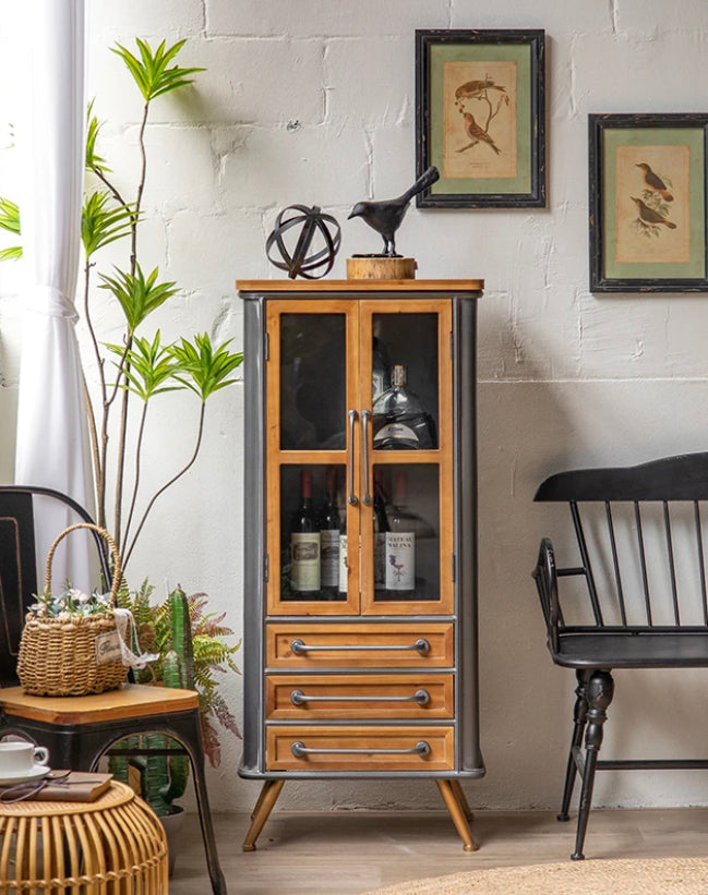 Retro Luxury Sideboard Solid Wood Living Room Cupboard Buffet Kitchen Accent Cabinet