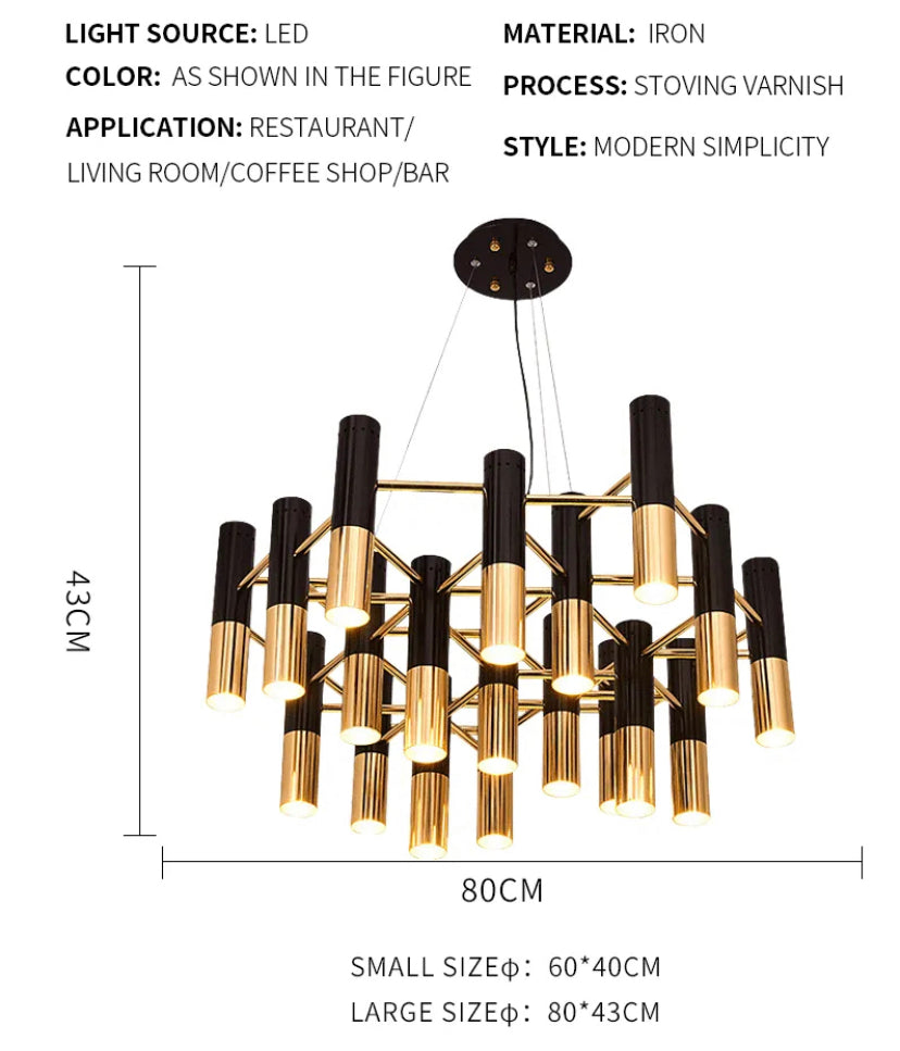 Industrial Loft American Style Dinning Room, Living Room Chandeliers Modern LED Pendant Light