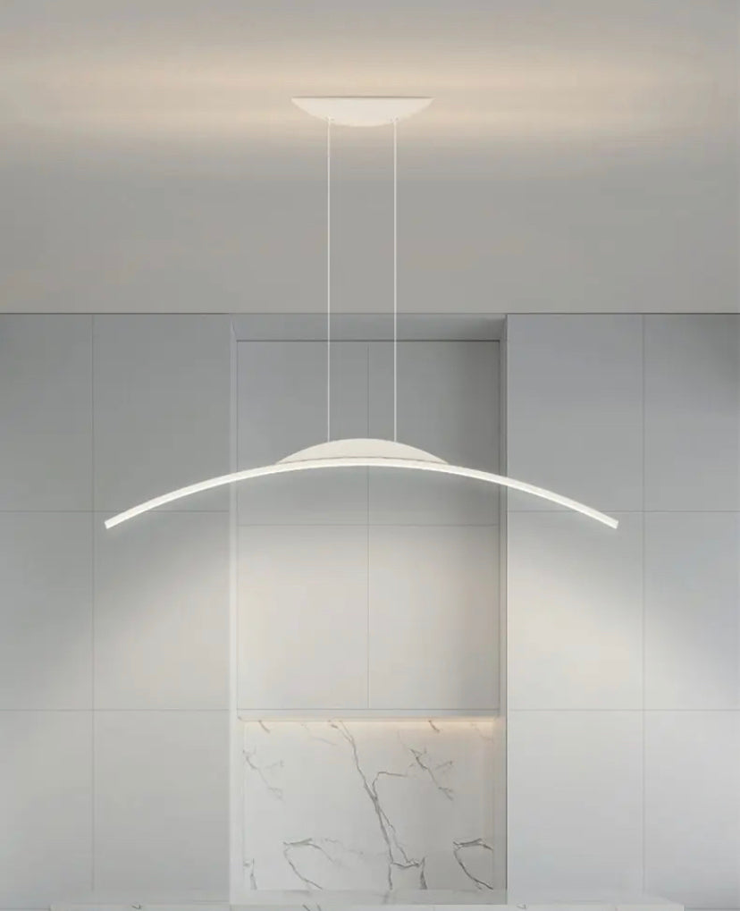 Modern Minimalist Arc LED Chandelier Home Dining Room, Kitcken Suitable Strip Pendant Light