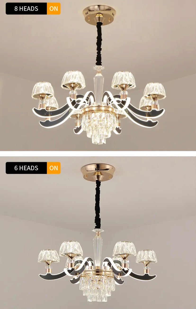 Unique Classic Design Crystal Chandelier Indoor Home, Hotel Living Room Gold K9 Crystal Lustre