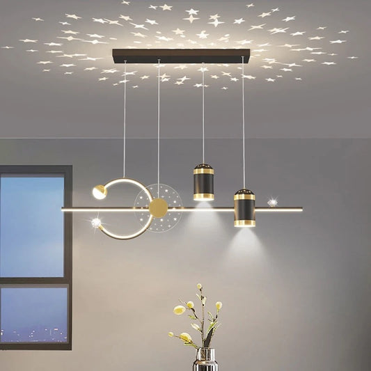 Modern Pendant Light Style Iron Led Star Sky Lighting Home Living Room, Kitchen, Dining Table Lights