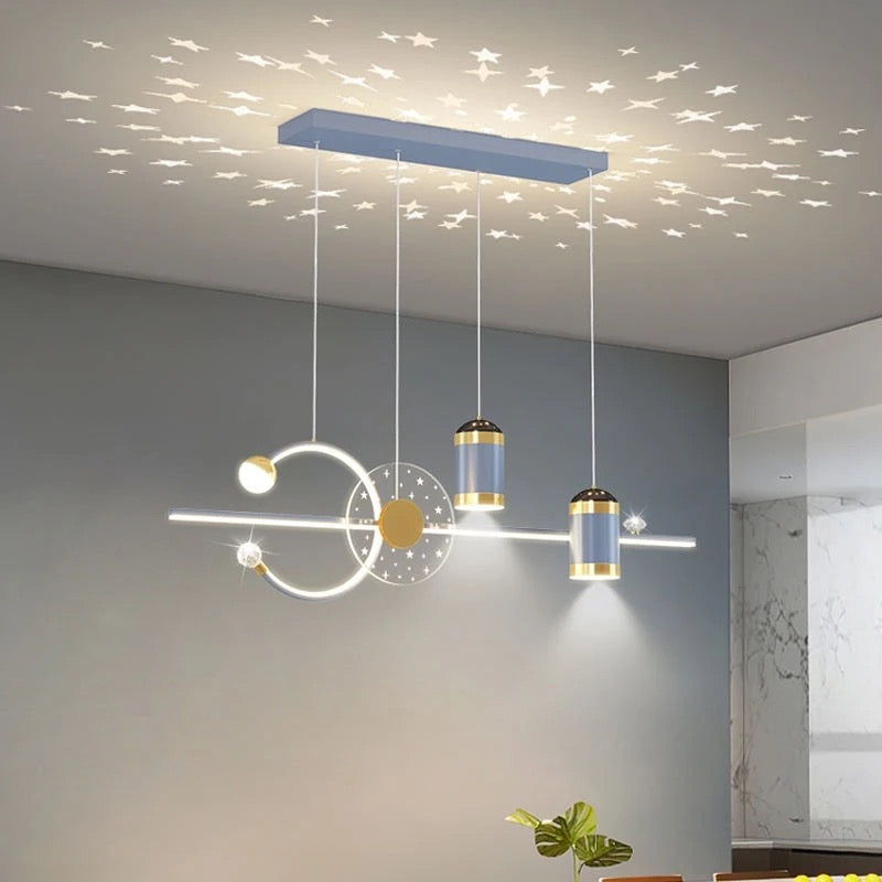 Modern Pendant Light Style Iron Led Star Sky Lighting Home Living Room, Kitchen, Dining Table Lights