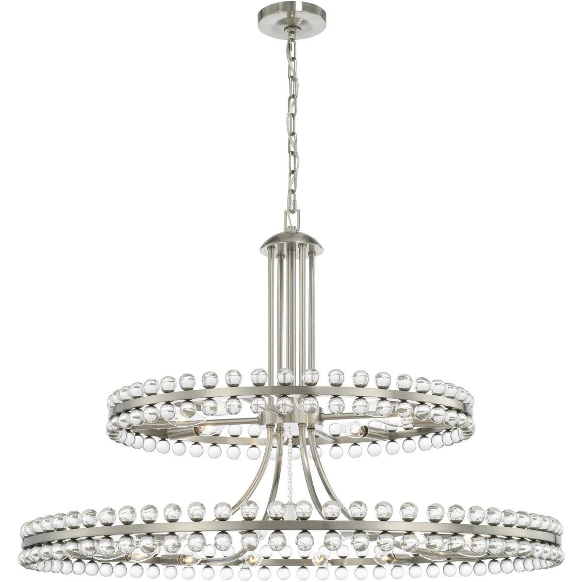 Modern Chandelier Indoor Staircase, Living Room, Dining Room Brass Round Crystal Pendant Lighting