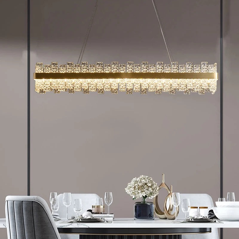 Modern Crystal Chandelier Home Living Room, Dining Room LED Lighting Gold Black Chandelier